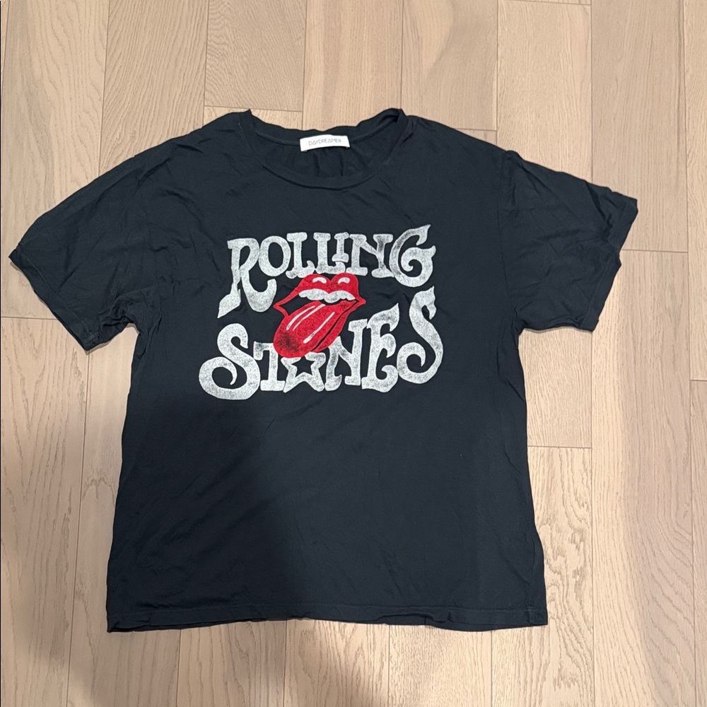 Daydreamer Kids Black Rolling Stones Tee